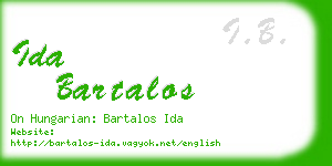 ida bartalos business card